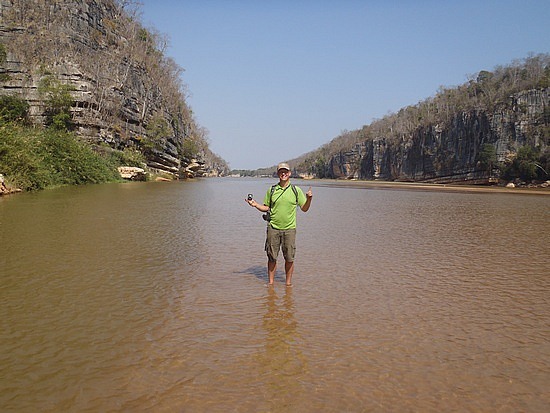 Hide in the river .. watch out for crocs!