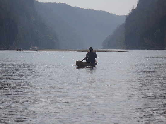 Local fisherman in the canyon