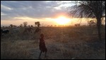 Massai Children at Sunset